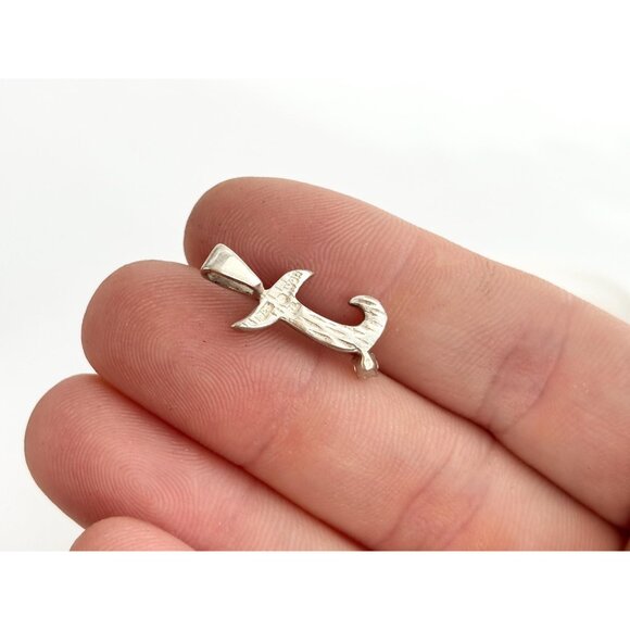 Avon Letter J w/ CZ Gemstone 925 Sterling Silver Vintage Pendant | Charm - Picture 7 of 11